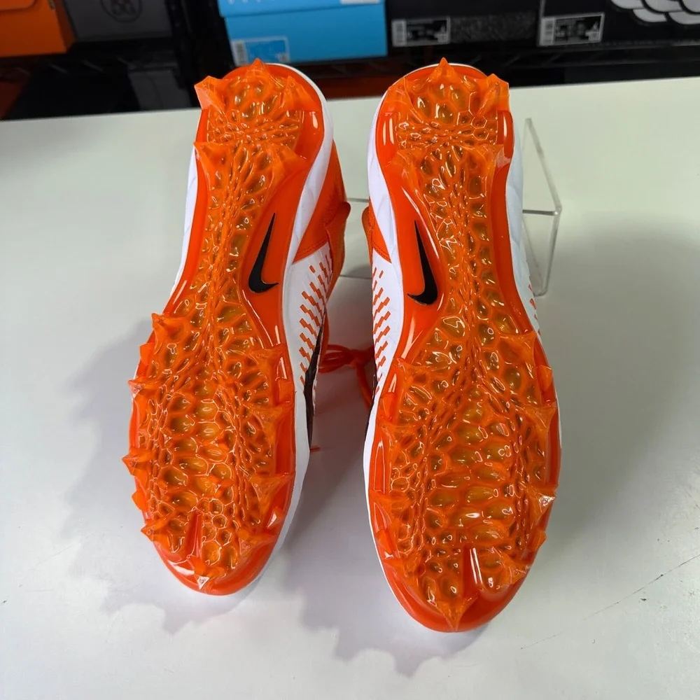 Nike Alpha Menace Pro 2 Mid Football Cleats Mens 12 Orange White BV3945-103